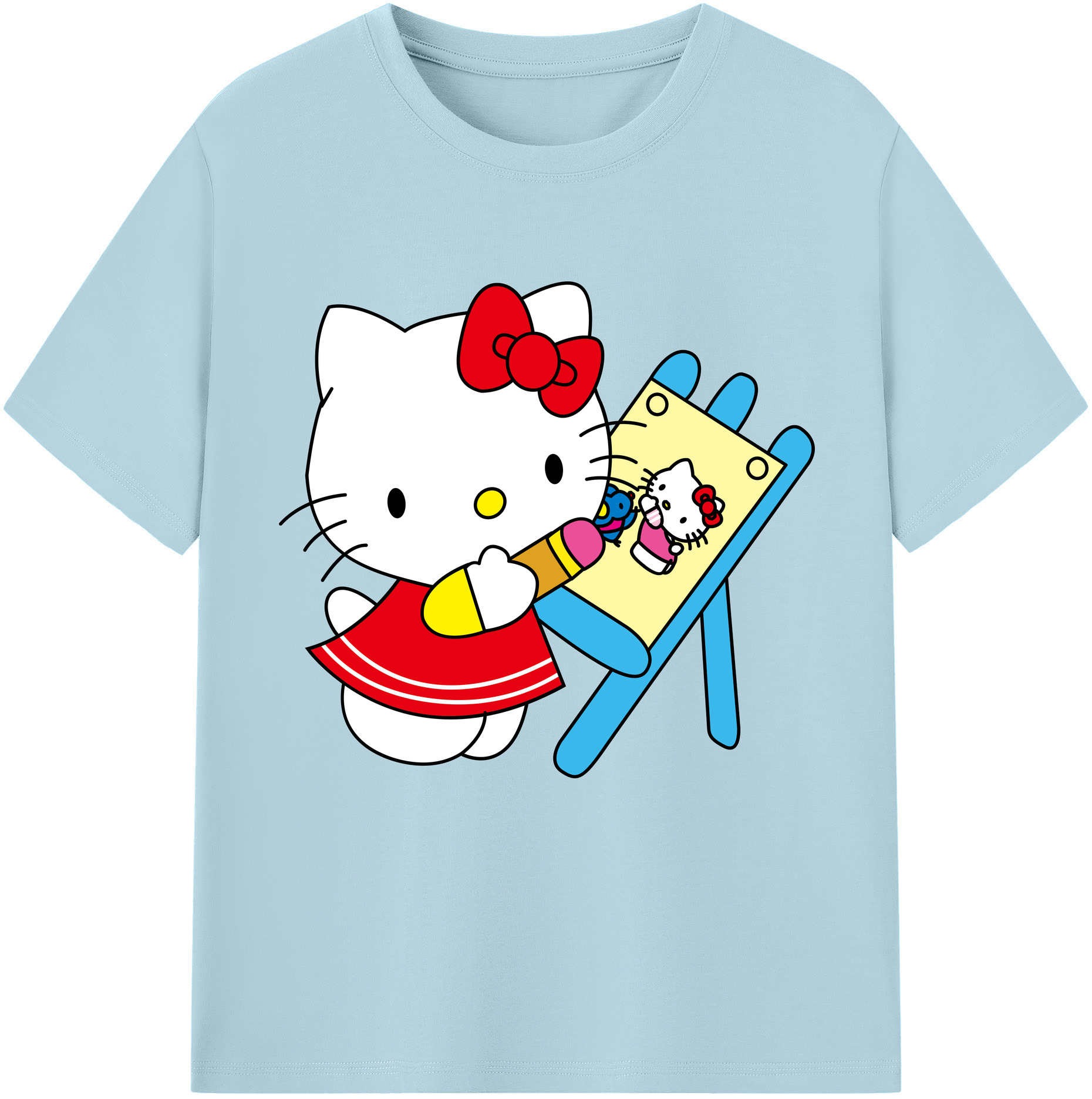 （画像用） Hello Kitty ハローキティ 綿100％半袖Tシャツ（フロントプリント）